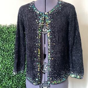 Christina Rotelli Beaded cardigan Sz Sm